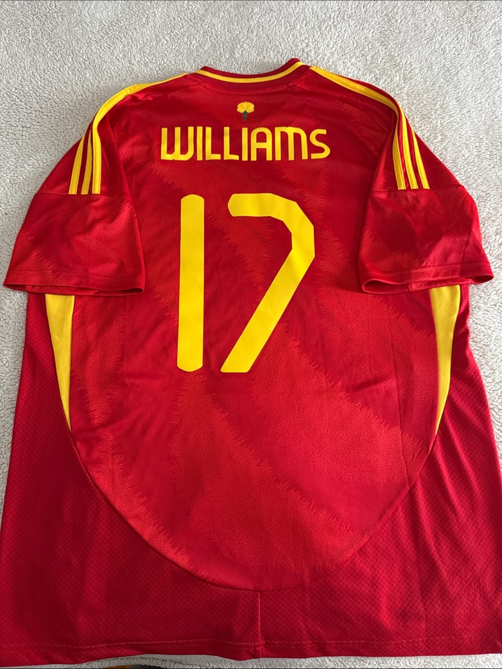 Spain 🇪🇸 #17 Nico Williams Euro 2024 Edition Adidas Home Jersey